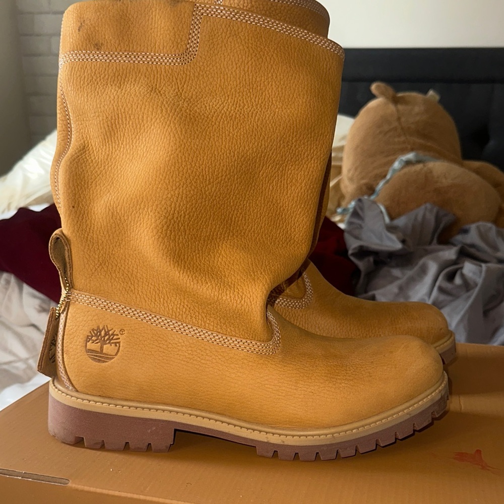 Telfar x Timberland Collab Medium Pull On Boot Wheat Nubuck SIZE 7.5/8 MENS NWT - Picture 2 of 15